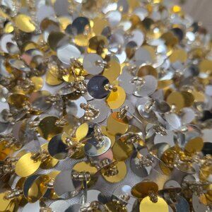 Silver and gold sequin slouchy boho bag